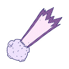 freehand drawn cartoon meteor in bright neon color © lineartestpilot
