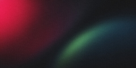 Abstract red green grainy gradient background. Noise texture. Background design. Black. semicircle. Colorful background for design. Banner, poster. Color combination.