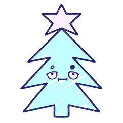 Fototapeta premium christmas tree in bright neon color