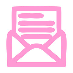 envelope letter symbol icon in bright neon color