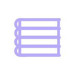 Obraz premium stack of books symbol icon in bright neon color