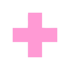 flat symbol of a addition symbol icon in bright neon color