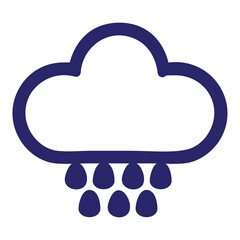 rain cloud symbol icon in bright neon color