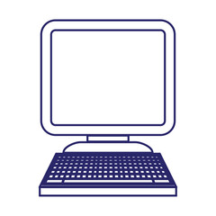 Fototapeta premium vector illustration of a computer icon in bright neon color
