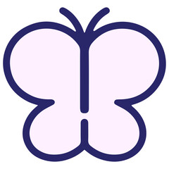 simple cute butterfly in bright neon color