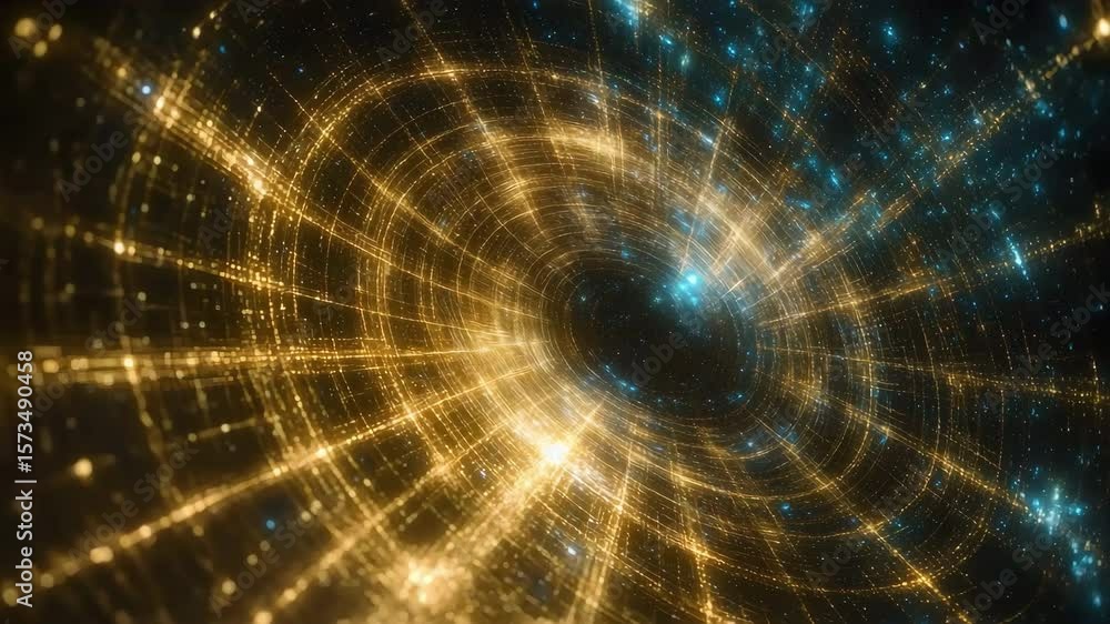 Poster mesmerizing spiral of light creating a dynamic visual effect against a dark background in motion