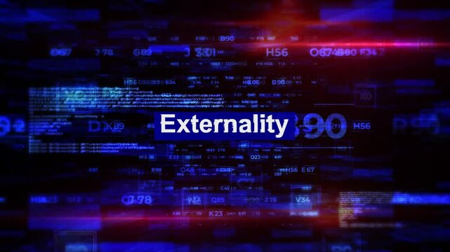 Externality Words in economics HiTech Backgrounds