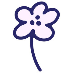 simple flower design in bright neon color