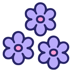 simple flower design in bright neon color