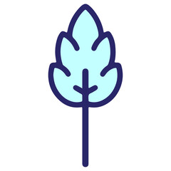 simple leaf illustration in bright neon color