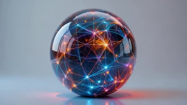 Quantum Nexus Sphere - Pulsing Neural Energy Web - 4K Sci-Fi & Digital Art