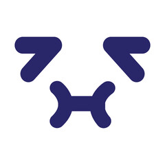 nauseous face icon in bright neon color