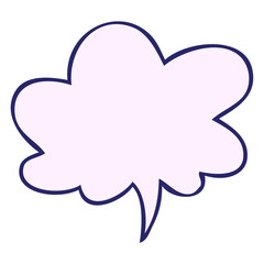 cartoon speech bubble with speech bubble in bright neon color