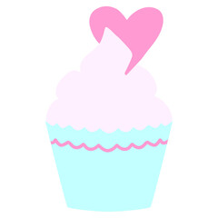 valentine cup cake in bright neon color