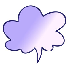 cartoon speech bubble in smooth gradient style with speech bubble in smooth gradient style in bright neon color