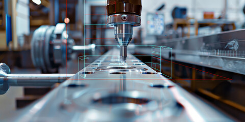 Advanced cnc machine operating in modern industrial setting with precision engineering