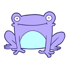 cartoon frog in bright neon color