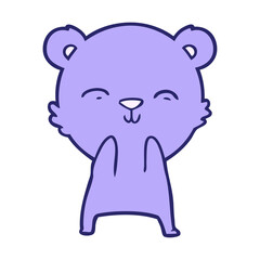 bear cartoon chraracter in bright neon color