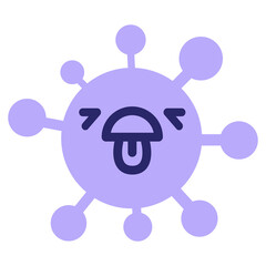 grossed out virus in bright neon color