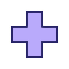 Obraz premium cute cartoon of a addition symbol in bright neon color