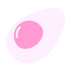 Obraz premium cooked egg in bright neon color