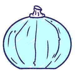 Pumpkin Chalk Drawing in bright neon color