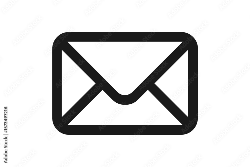 Poster email envelope icon. mail symbol for app, ui, website, web design. communication message icon. minim