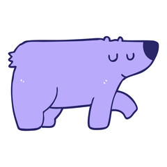 cartoon bear in bright neon color