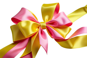 ribbon bow isolated on transparent background