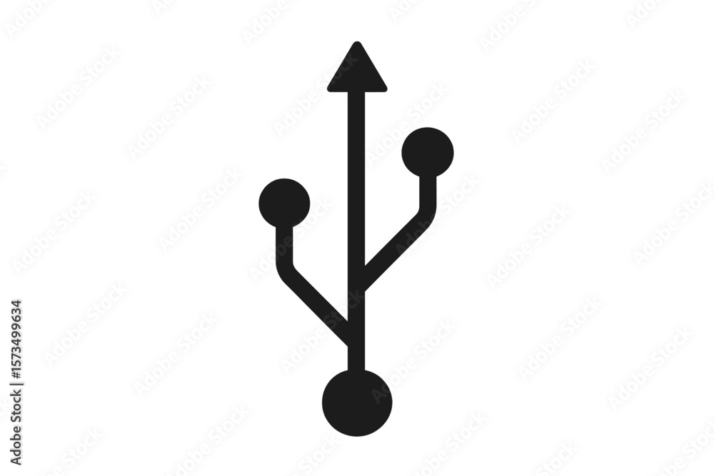 Poster usb icon symbol. universal serial bus connection. technology interface sign. data transfer. device c