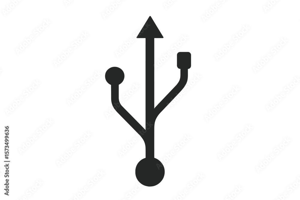 Poster usb symbol icon. universal serial bus logo. technology connection port sign. data transfer interface