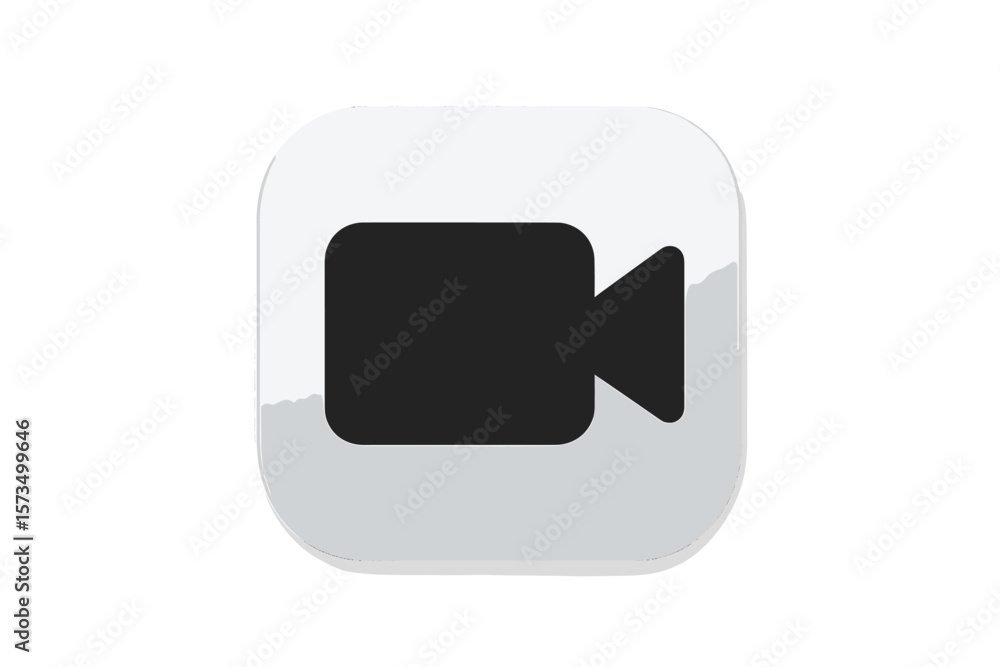 Poster video camera icon vector. app button for website, mobile ui, social media. flat camera symbol. minim
