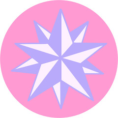 Fototapeta premium iconic tattoo style image of a star in bright neon color