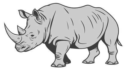 Fototapeta premium rhino isolated on white