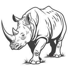 Fototapeta premium “Rhinoceros Isolated Vector Illustration”