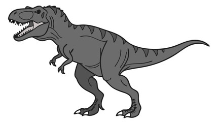 Fototapeta premium “Tyrannosaurus Rex Dinosaur Isolated Vector Illustration”