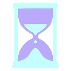 hourglass running sand in bright neon color