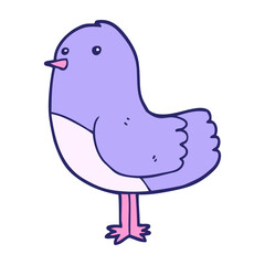 Obraz premium cartoon bird in bright neon color