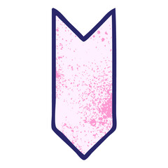 carton medal ribbon in bright neon color