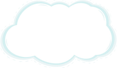 Cute Cloud baby blue shades with transparent background