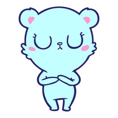 Obraz premium bear cartoon chraracter in bright neon color