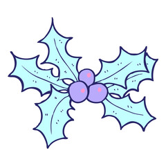 cartoon holly in bright neon color