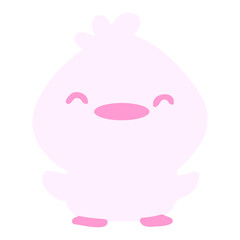 little chick in bright neon color