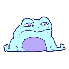 cartoon toad in bright neon color