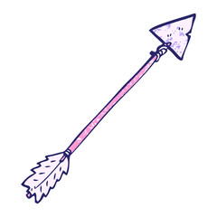 cartoon arrow in bright neon color