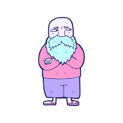 hand drawn cartoon illustration in bright neon color