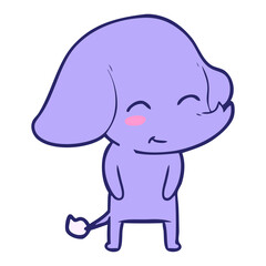 Obraz premium cute cartoon elephant in bright neon color