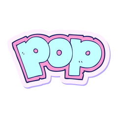 Obraz premium pop text in bright neon color