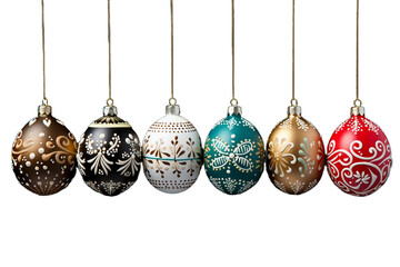 Polished egg decorations set for display