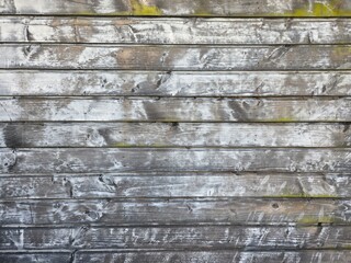 a wall built of old wood